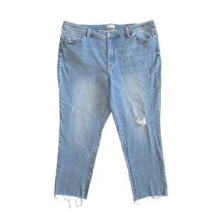 Pistola Audrey Distressed High-Rise Cropped Skinny Jeans in Better Half Wash 22W